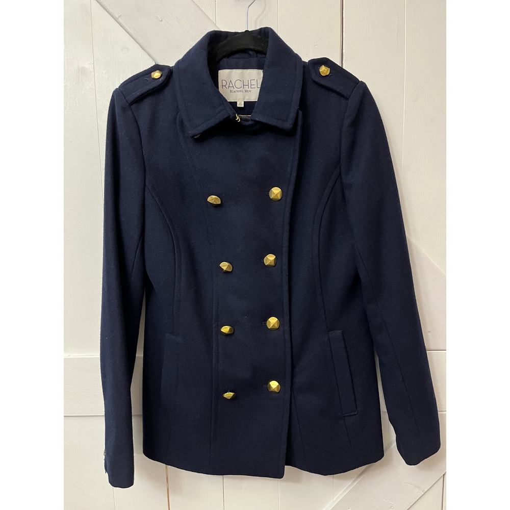 Rachel Roy wool blend peacoat M
